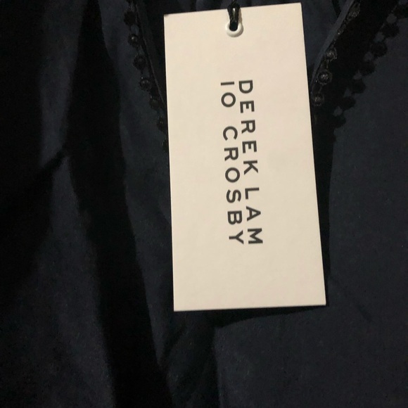 Derek Lam 10 Crosby Navy Top - Picture 5 of 7